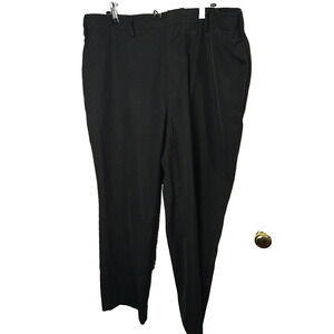 Merona Men's 40X 30 Pant Trousers Black Blue Pinstripe Dress Prof Core